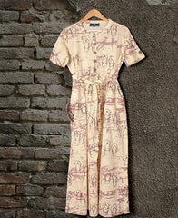 RE - Winsome Off white bombay flex cotton print stitched kurti