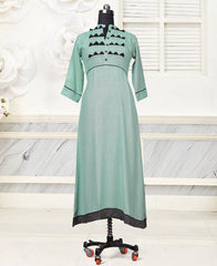 RE - Exquisite Mint green viscose alpine stitched kurti