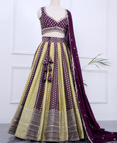 Georgette Lehenga Choli Featuring Sequin Embroidery