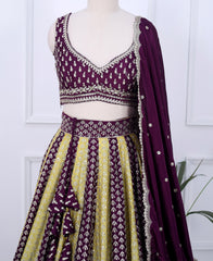 Georgette Lehenga Choli Featuring Sequin Embroidery