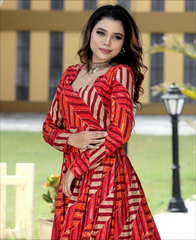 Multi Color Rayon Printed Long Kurti