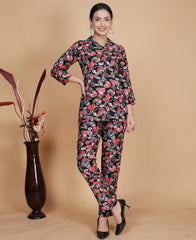 Elegant Multi Color Floral Printed Co-Ord Set