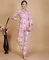 Charming Multi Color Zig-Zag Printed Co-Ord Set