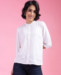 Stunning White Color Plain Shirt