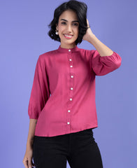 Adorable Dark Pink Color Plain Shirt