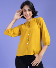 Gorgeous Yellow Color Plain Shirt