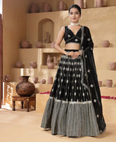 Black Color Sequins Embroidered Lehenga Choli