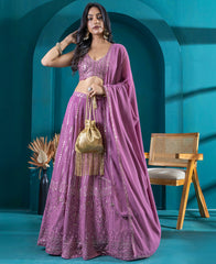 Trendy Pink Sequins Work Lehenga Choli