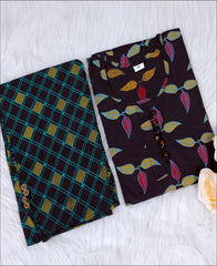 Cotton Block Print Brown Kurti Set