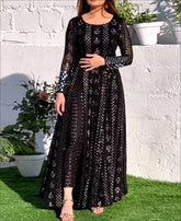 RE - Black Coloured Sequence Work Designer Salwar Suit