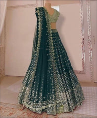 RE - Rama Green Coloured Georgette Lehenga Choli