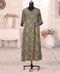 RE - Pleasing Multi color rayon print stitched kurti