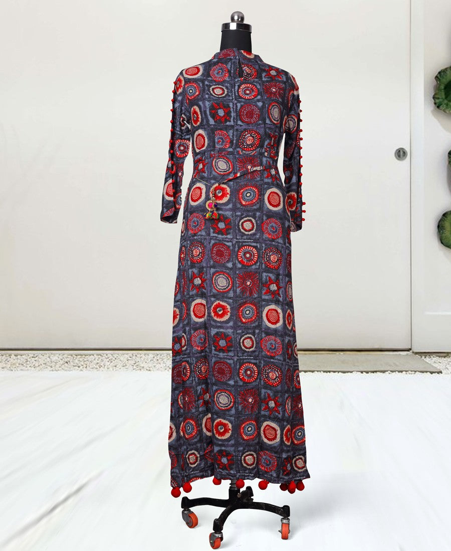 RE - Irresistible Multi color rayon cotton stitched kurti