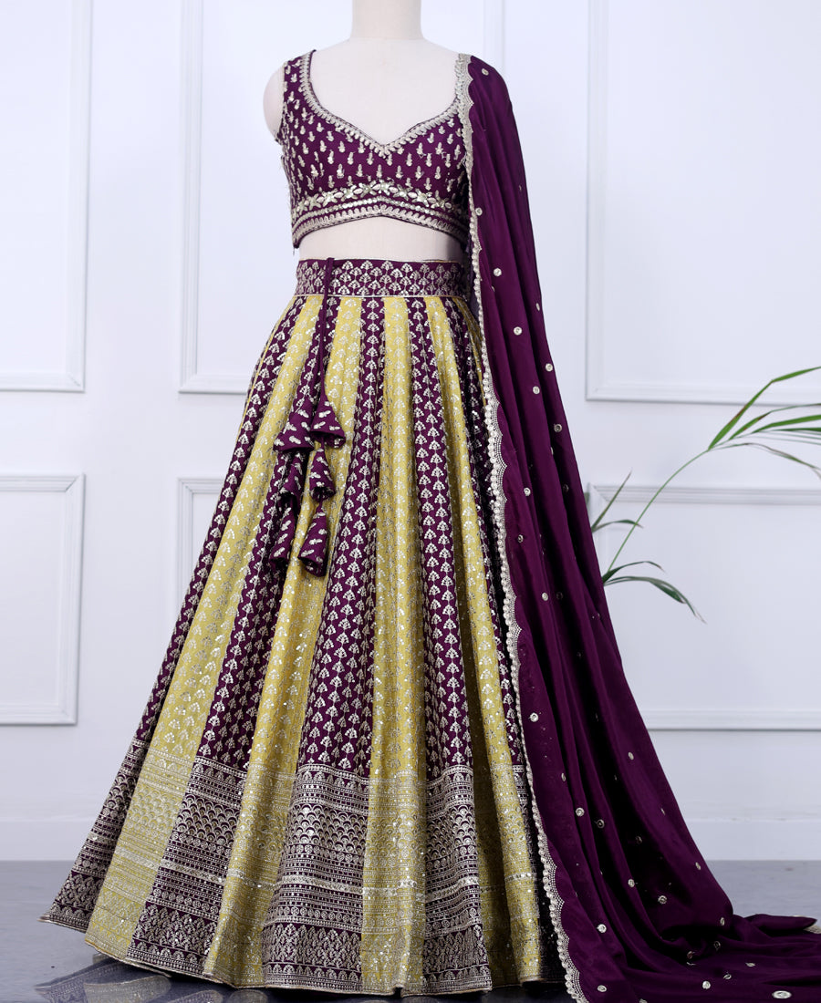 Georgette Lehenga Choli Featuring Sequin Embroidery