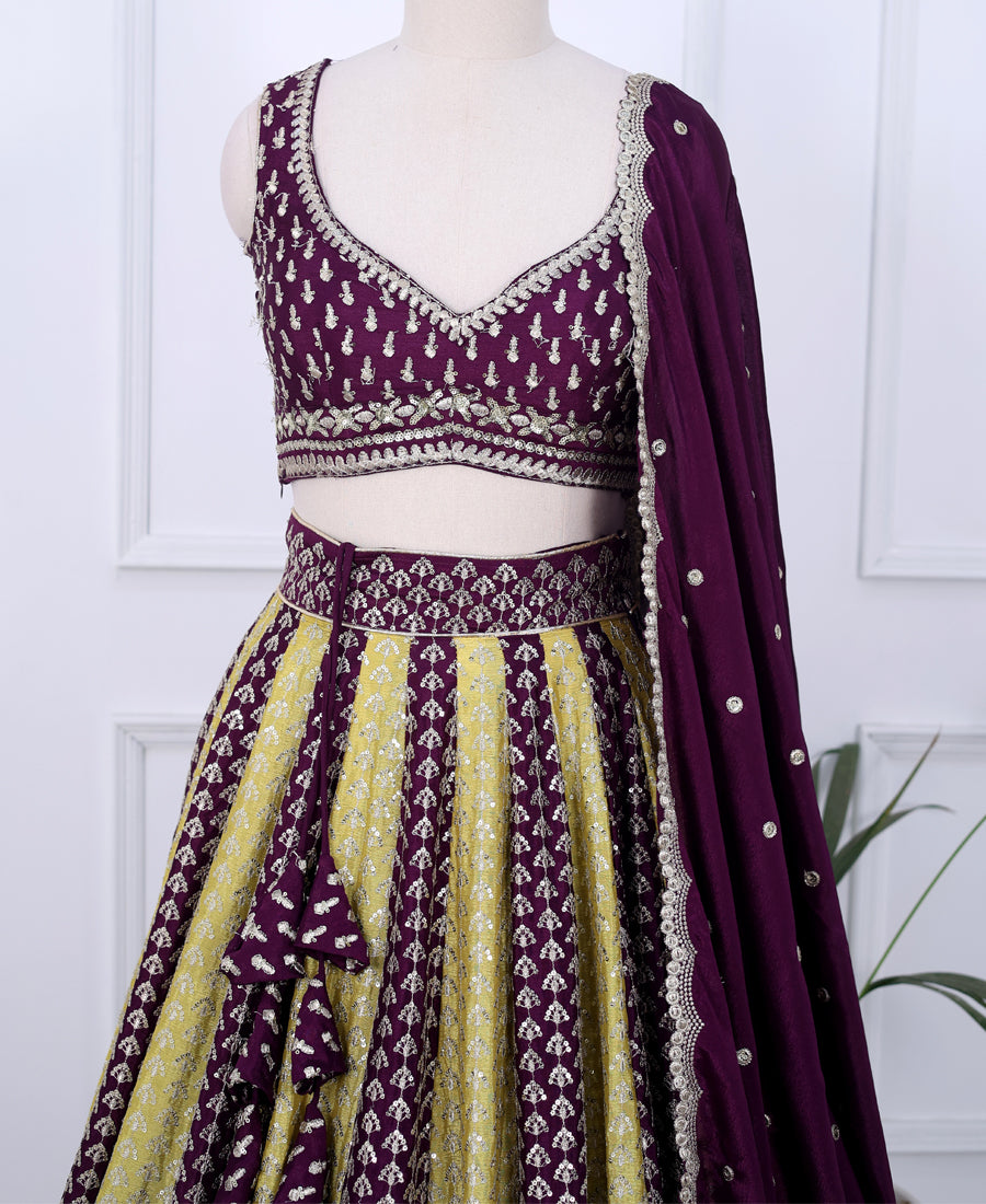 Georgette Lehenga Choli Featuring Sequin Embroidery