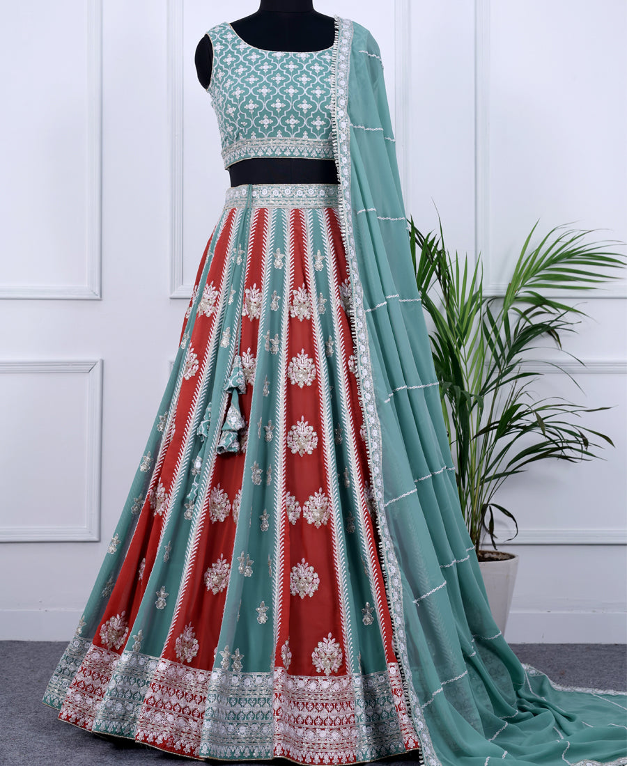 Opulent Georgette Sequins and Thread Work Lehenga Choli