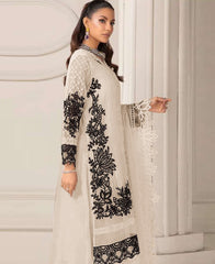 Beige Embroidered Georgette Semi-Stitched Pakistani Salwar Suit