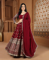 Maroon Color 9mm Sequins Embroidered Lehenga Choli