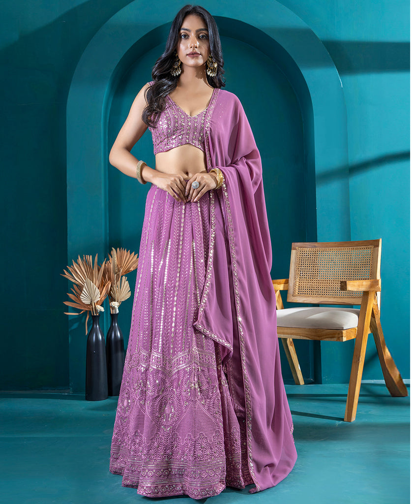 Trendy Pink Sequins Work Lehenga Choli – Jomso Ethnic