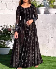 RE - Black Coloured Sequence Work Designer Salwar Suit