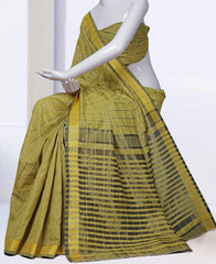 RE - Murmurous Yellow cotton Silk woven saree