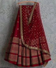 RE - Ineffable maroon georgette sequence lehenga